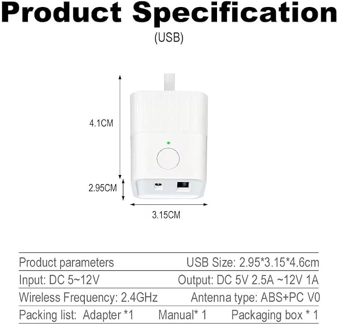 Zigbee 3.0 USB adaptor, Smart 5-12V DC outlet Switch, Remote Timer your USB - Image 6