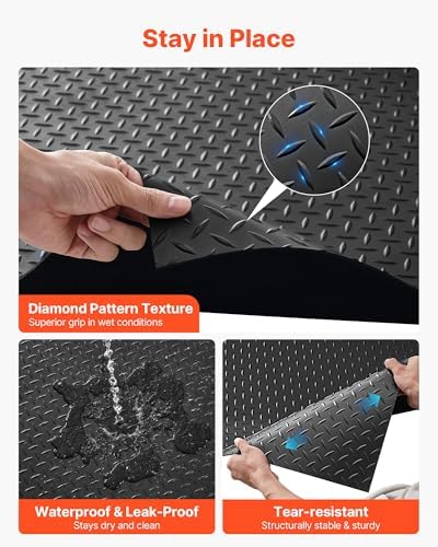 VEVOR Garage Floor Roll, 4 x 20 ft Garage Flooring Mat, 3 mm Thickened Rubber - Image 4