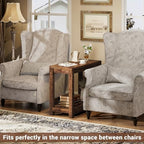 Besiost Farmhouse End Table, Slim End Table - Image 4