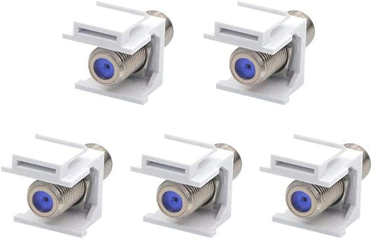 VCE Coax Keystone Jack Insert 3GHz Coaxial Cable Connector, F-Type RG6 Cable by VCE