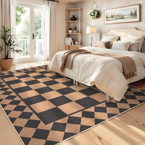 GarveeHome Easy Jute Area Rug 5x7 Washable Rugs - Image 3