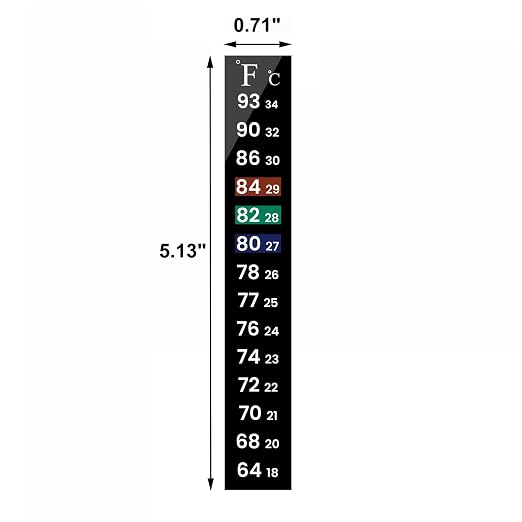 AQUANEAT 6 PCS Aquarium Thermometer Strips, Fish Tank Thermometer Sticker - Image 6