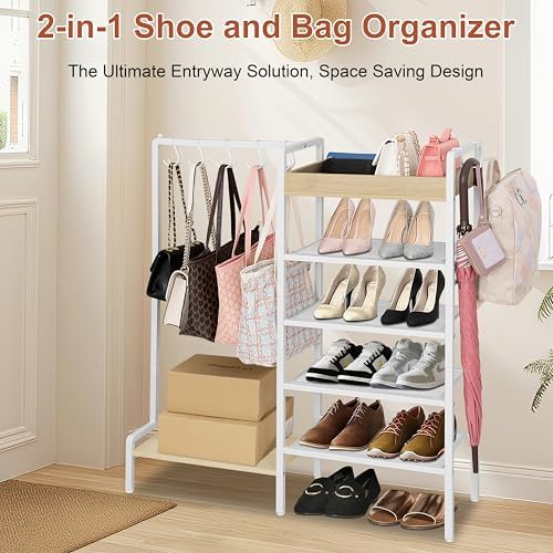 2-in-1 White Shoe Rack for Closet - Image 3
