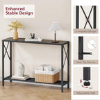 Tajsoon Console Table 41.8", 2 Tier Entryway Table - Image 5