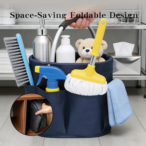 Tool Bucket Organizer 2-Pack, 17L Foldable Cleaner Caddy - Image 5