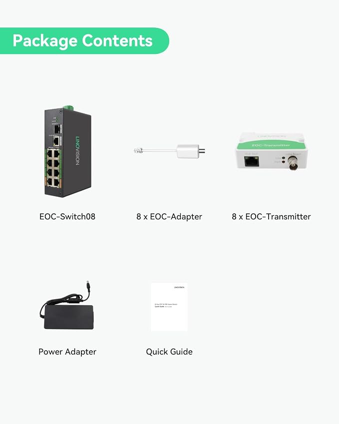 LINOVISION Industrial 8-Port EOC & POE Switch - Image 9