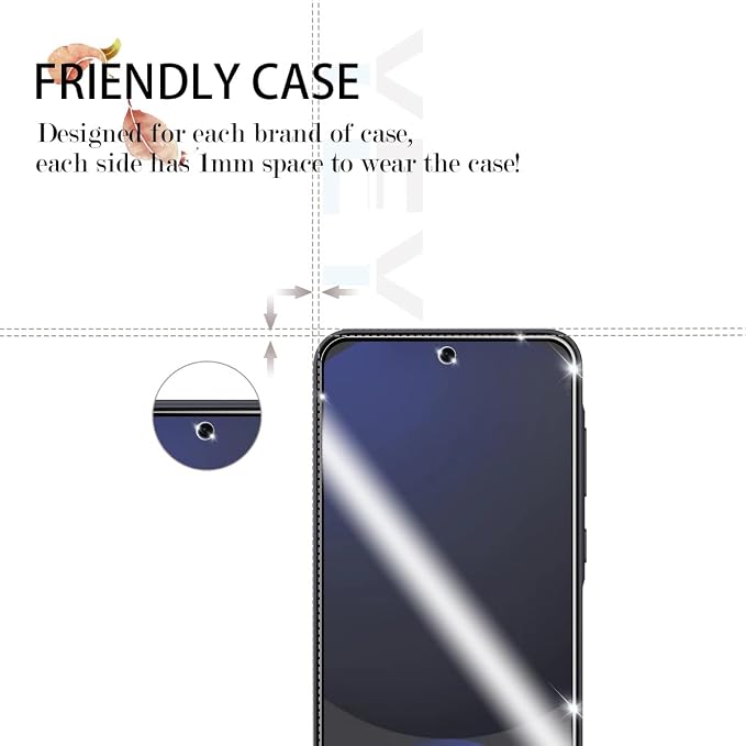 Screen Protector for Samsung Galaxy S24 FE, Tempered Glass for Galaxy S24 FE & - Image 4