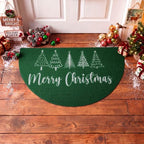 Tinideya Merry Christmas Door Mat Half Moon Front Entry Rug - Image 4