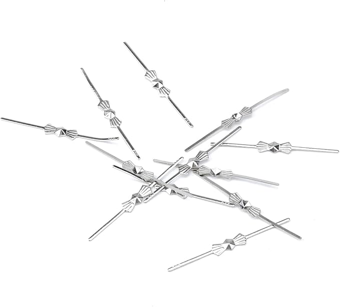 500PCS Metal Bright Silver Chandelier Crystal Clips, 1.57inch Total Length - Image 4