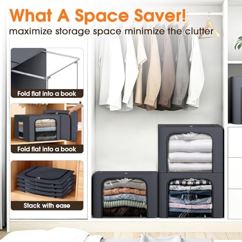 3 Pack Clothes Storage Bins - Image 3