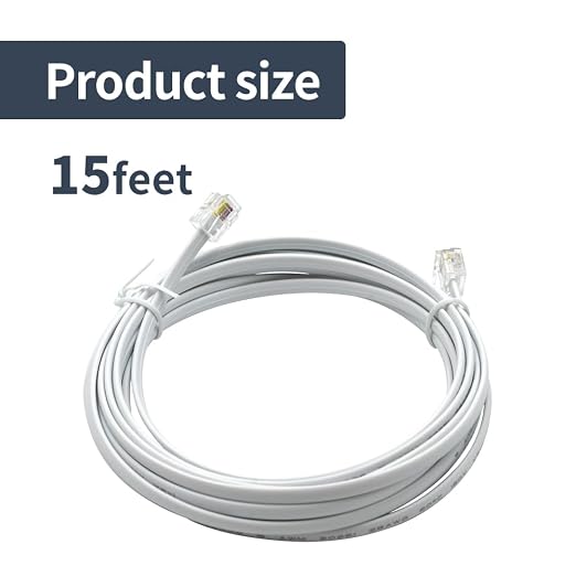 Phone Cable 15 Feet Telephone Line Cord - Image 7