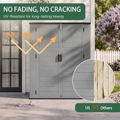 Outdoor Storage Shed Resin Waterproof Storage Cabinet - Image 4
