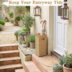 Scalloped Rattan Umbrella Stand - Image 3