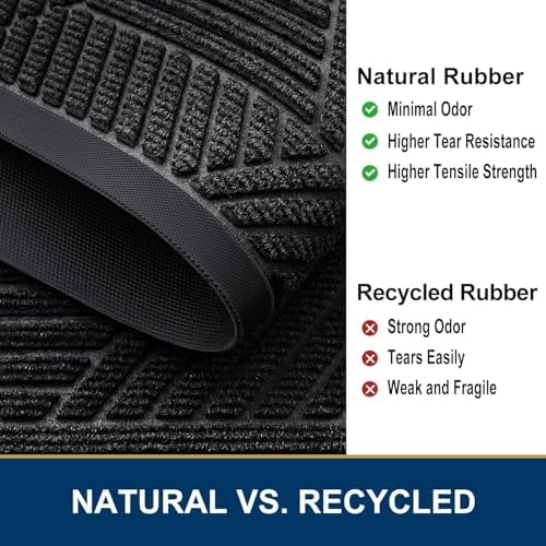 Smiry Half Circle Front Door Mat Outside Entrance, Rubber Doormat - Image 5
