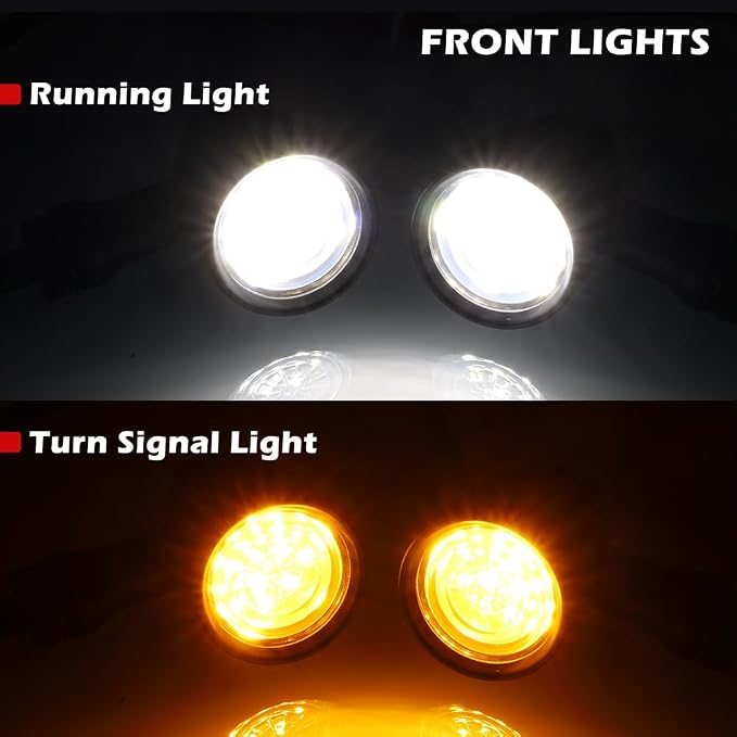 TSUNG Universal Motorcycle LED Turn Signals Lights Small Bullet Front Rear - Image 3
