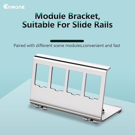 4-Port Metal DIN-Rail Mounting Module - Image 2