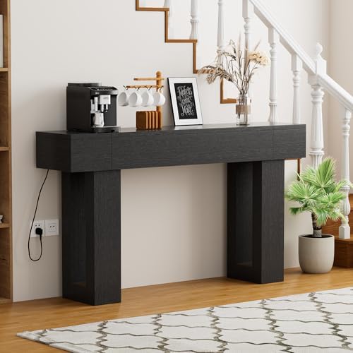 63 Inch Long Console Table, Narrow Rectangular Sofa Table Behind The Couch - Image 5
