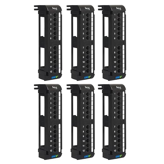 ICC CAT5e Patch Panel, UL Listed & PoE++ Rated Gigabit Applications, Wall Mount by ICC