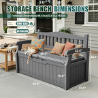 Devoko 80 Gallon Storage Bench Deck Box Waterproof&Lockable - Image 2