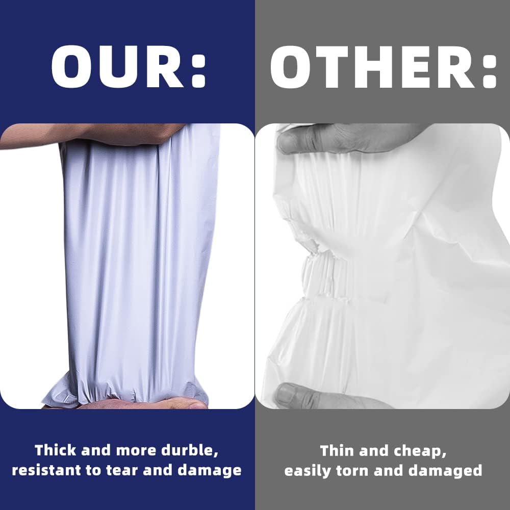 POLYSELLS 1000 6x9 Inch White Pack Poly Mailers Shipping Envelopes, Strong Adhesive Sealing, Waterproof, and Tear-resistant Postal Mailing Bags. Mailer Bags for clothing, books, and accessories