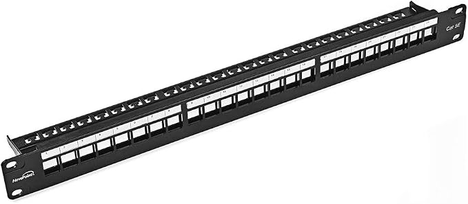 NavePoint 24-Port CAT5e UTP Patch Panel 1U by NavePoint