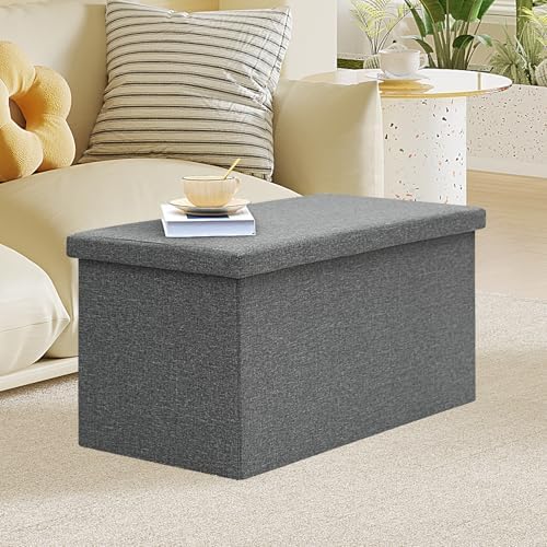 PINPLUS Folding Storage Ottoman Bench - Image 2