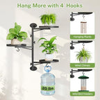 iDavosic.ly Wall Plant Holder Set of 2, Rotating Window Shelf, 3-Tier Black - Image 4