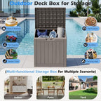 Outdoor Storage Box Waterproof, 35 Gallon Deck Box - Image 3