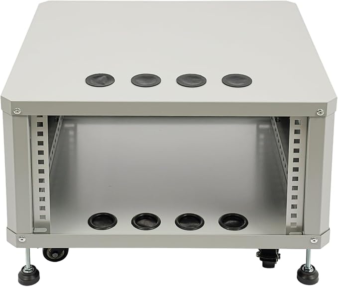 6U Stereo & Studio Rack with Wheels, Open Frame Audio Rack Cabinet, Rolling - Image 9