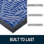 Colorxy Half Circle Waterproof Door Mat, Sturdy Rubber Doormat - Image 3