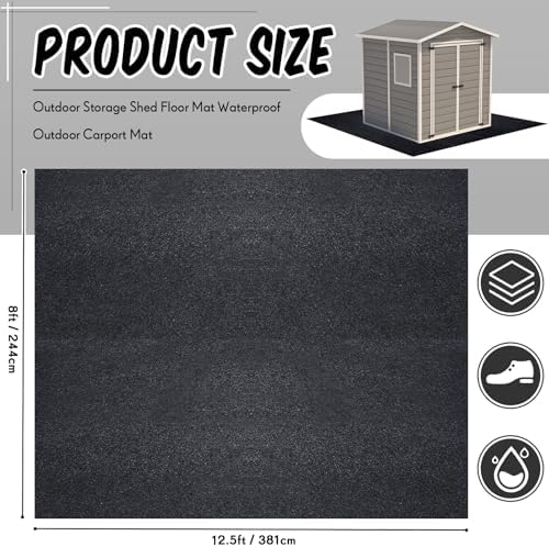 Shed Floor Mat 8 x 12.5 ft, PE Backing - Image 2