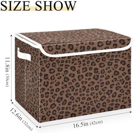 Bolaz Leopard Print Animal Pattern Storage Bins - Image 3