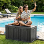 DRATO 135 Gallon Deck Boxes Outdoor Waterproof Storage Box - Image 5
