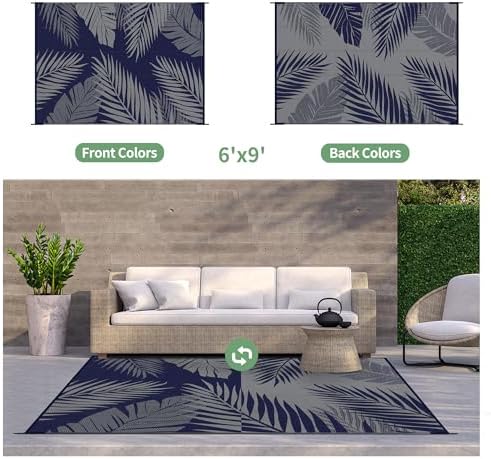 GENIMO Outdoor Rug, Waterproof Plastic Rugs - Image 2