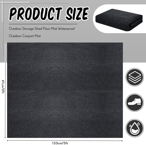Outdoor Shed Floor Mat 2 x 5 ft, Waterproof Non Slip Rug - Image 2