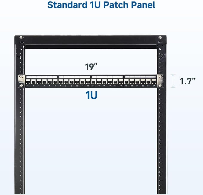 Cable Matters 1U 19-Inch 24-Port 10Gbps Cat6A Ethernet Patch Panel - Image 6