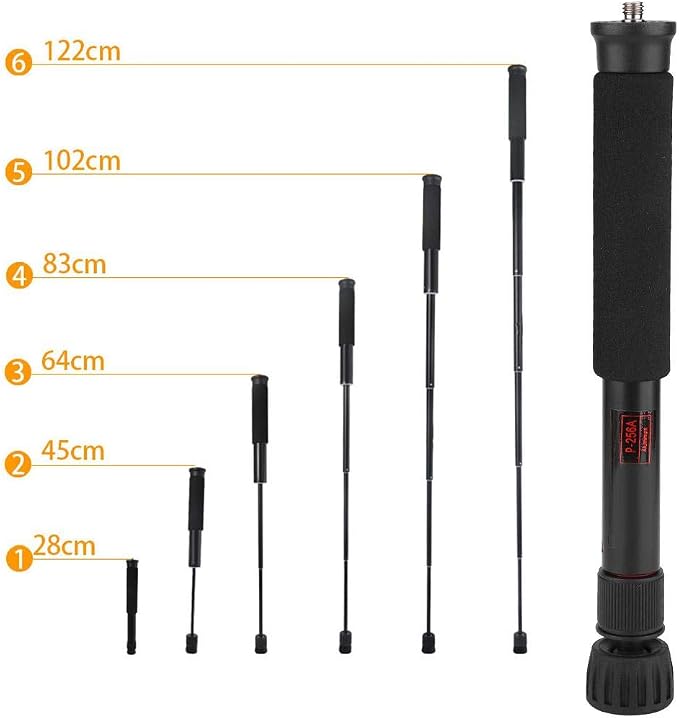 Mini Camera Monopod 48 Inch, Portable Adjustable Height Monopod Selfie Stick - Image 3