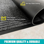 Azadx 3'x4' Front Door Mat Heavy Duty Indoor Outdoor Door Mat Non-Slip - Image 6