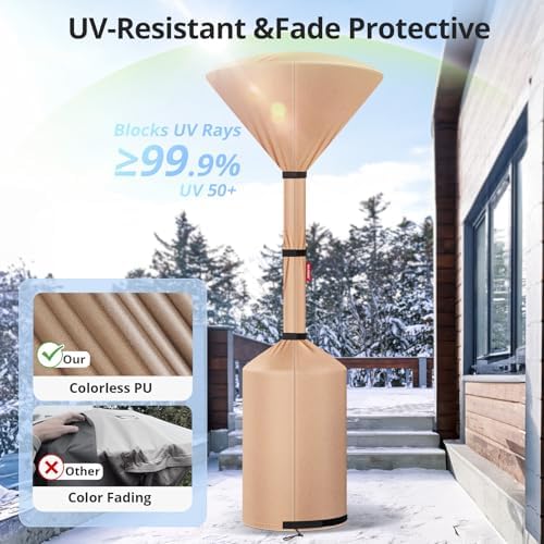 QH.HOME Patio Heater Cover, Waterproof Tear-Resistant 2p-89"x 33"x19" - Image 6