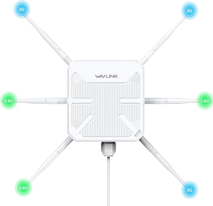 2026 AX3000 Outdoor WiFi 6 Extender, WAVLINK Long-Range WiFi Repeater/Access by WAVLINK%C2%AE