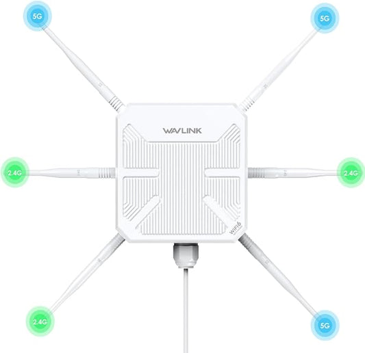 2026 AX3000 Outdoor WiFi 6 Extender, WAVLINK Long-Range WiFi Repeater/Access by WAVLINK%C2%AE