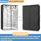 Wire Rack Covers, Heavy Duty 600D Dustproof Waterproof Storage Rack Covers - Image 4