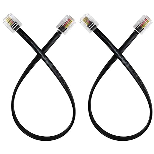 Phone Cable 1 Foot Short Telephone Line Cord by XANHAM