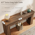 Huuger 63 Inch Entryway Table, Rectangular Console Table - Image 6