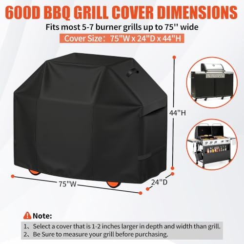 iCOVER Grill Cover 75 inch, BBQ Grill Cover - Image 2