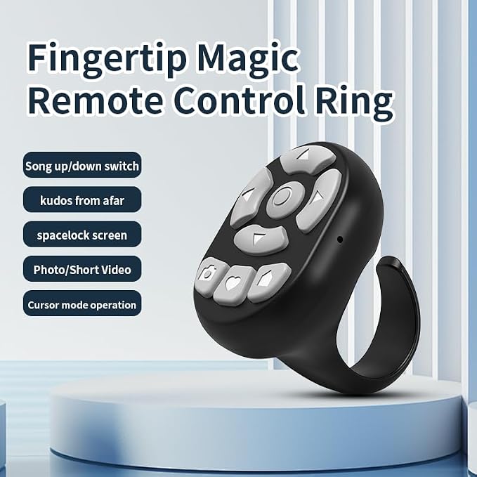 NOVZIX TikTok Scrolling Ring Microphone Remote Control, Fingertip Wireless - Image 7