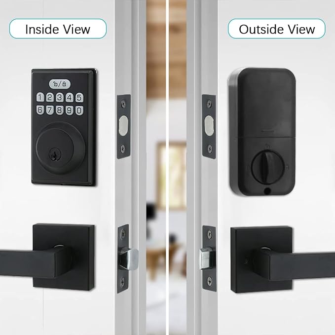 Keyless Entry Door Lock with 2 Handles, Electronic Keypad Deadbolt Front Door - Image 8