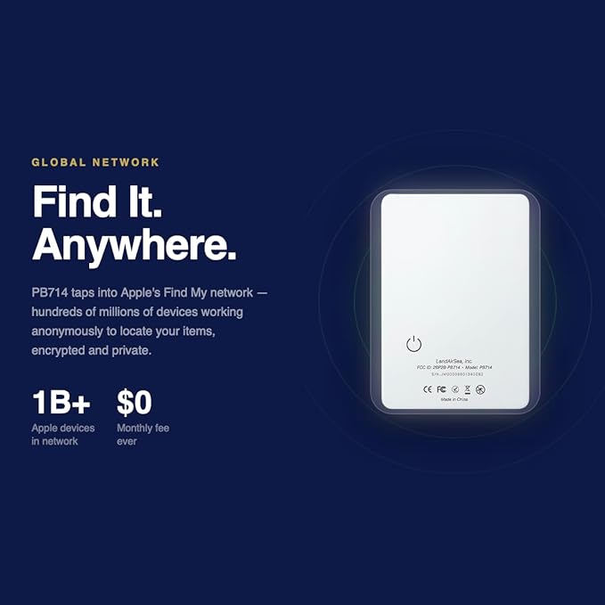 LandAirSea PB714 – Ultra-Slim Apple Find My Wallet Tracker - Image 2