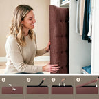 SUPER DEAL 43 Inches Foldable Storage Ottoman Bench - Image 5