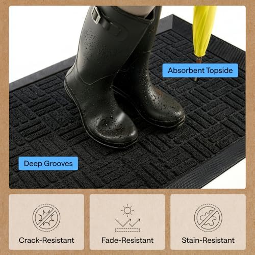 GORILLA GRIP WeatherMAX Door Mat, Indoor Outdoor Use - Image 5